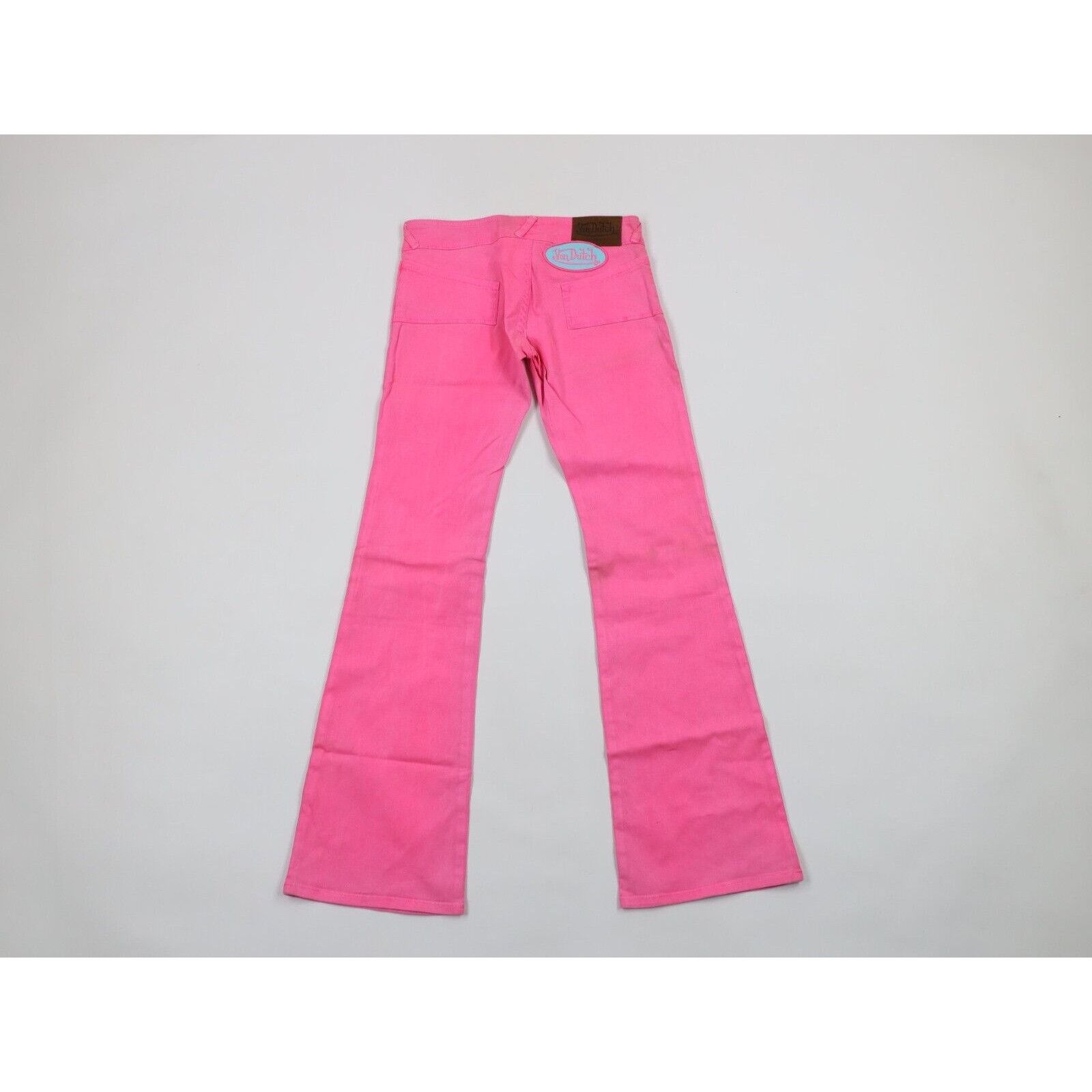 Vintage × Von Dutch NOS Vintage Y2K Von Dutch Barbie Wide Leg Flared Jeans Pink Size 28" / US 6 / IT 42 - 7 Thumbnail