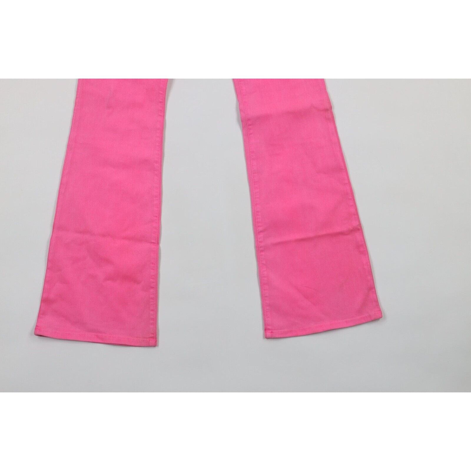 Vintage × Von Dutch NOS Vintage Y2K Von Dutch Barbie Wide Leg Flared Jeans Pink Size 28" / US 6 / IT 42 - 4 Thumbnail