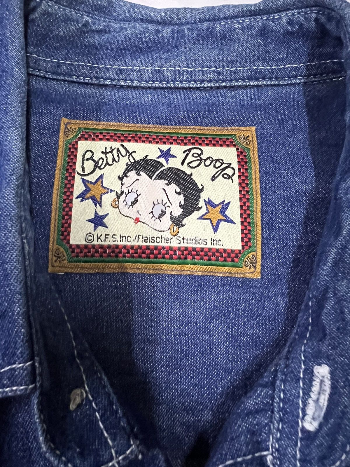 Cartoon Network Vtg Betty Boop denim Y2k distressed shirt Size US M / EU 48-50 / 2 - 8 Thumbnail