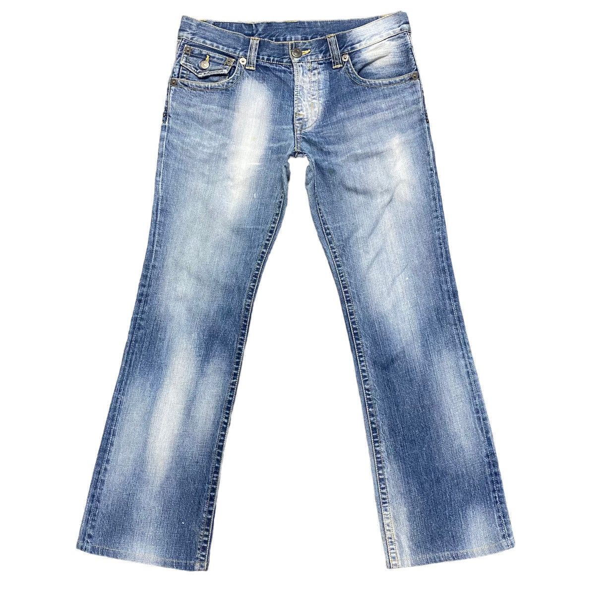 PPFM PPFM Denim Flare Jeans Studded Size US 33 - 2 Thumbnail