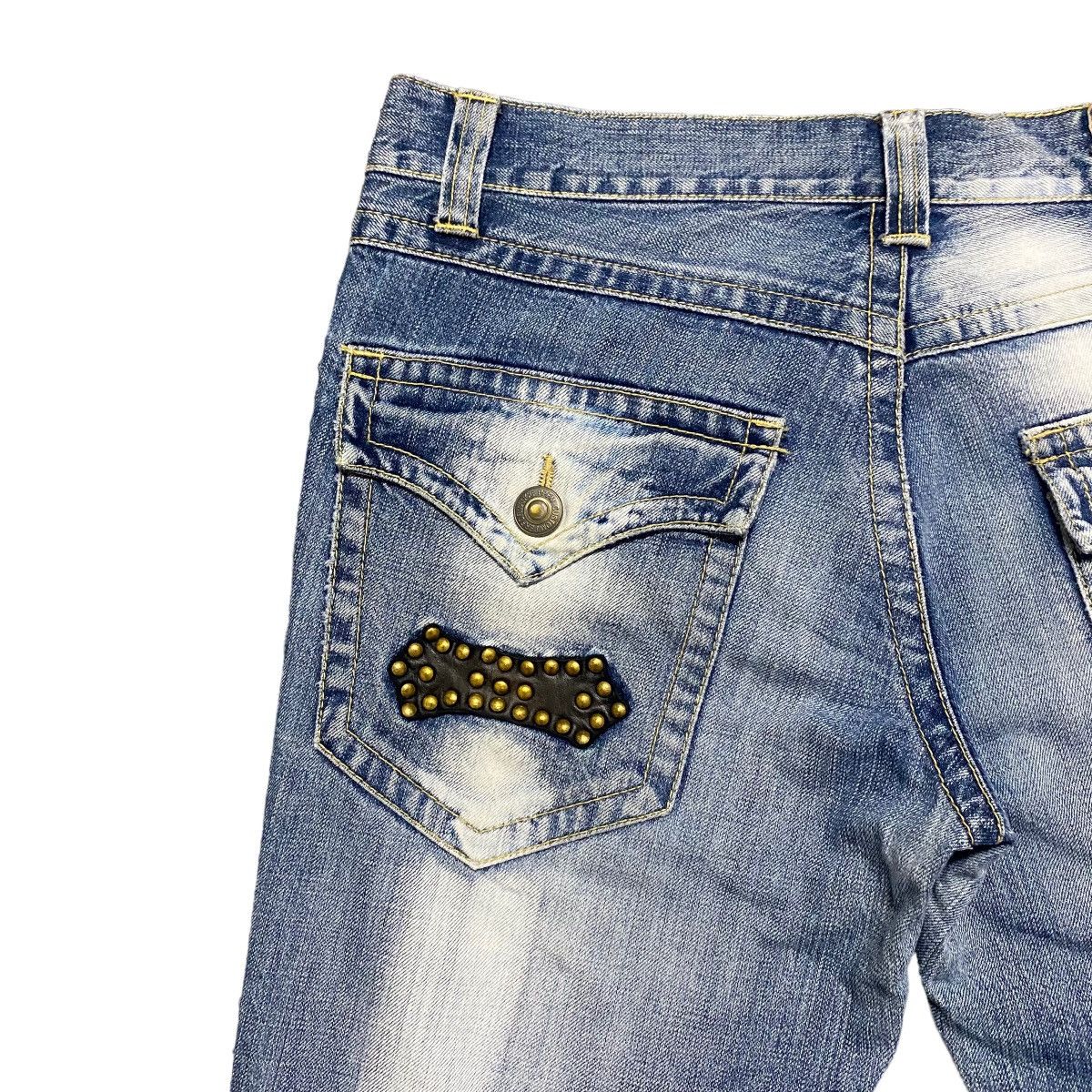 PPFM PPFM Denim Flare Jeans Studded Size US 33 - 10 Thumbnail