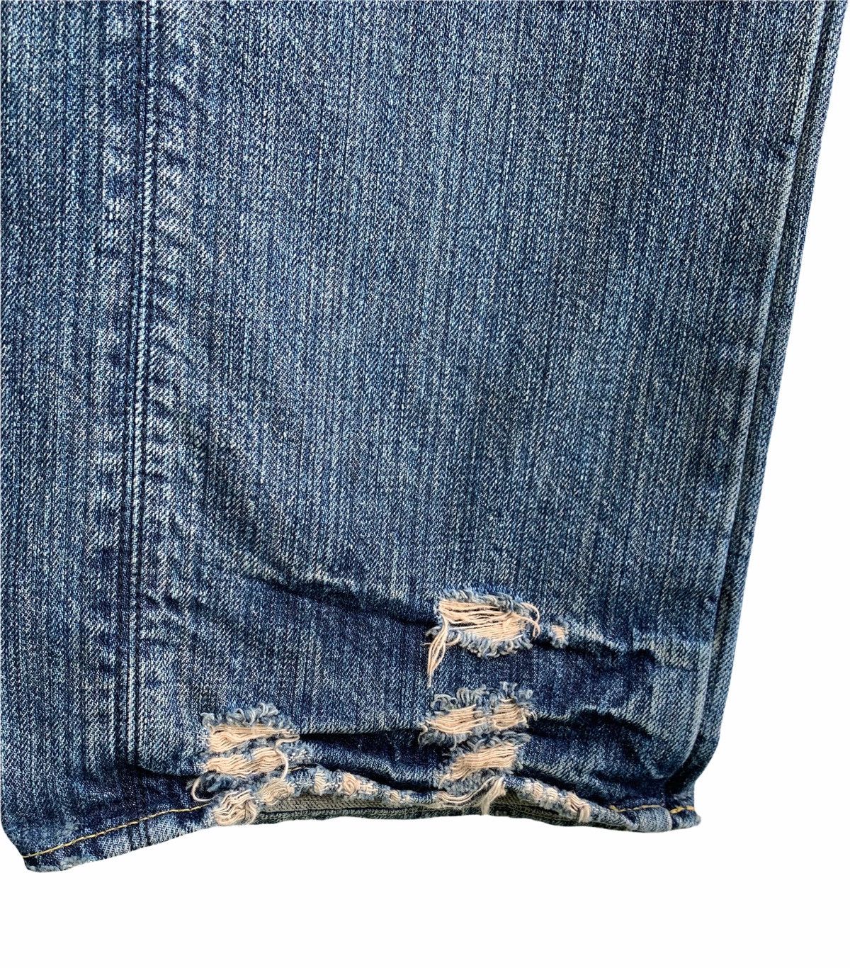 Japanese Brand Bartack Distressed Denim Jeans Size US 34 / EU 50 - 12 Thumbnail