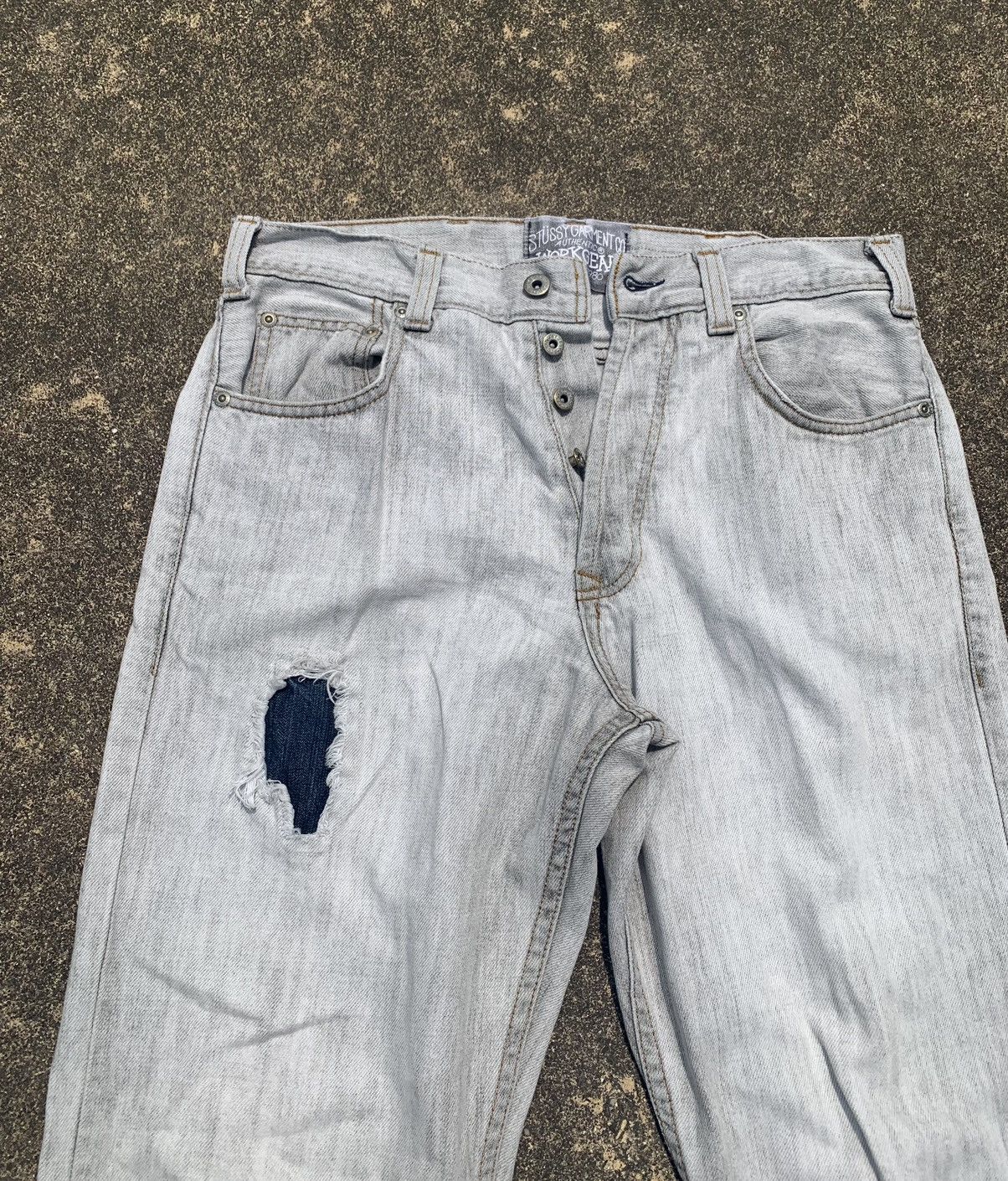 Stussy Stussy White Washed Work Pants 32 Size US 32 / EU 48 - 3 Thumbnail