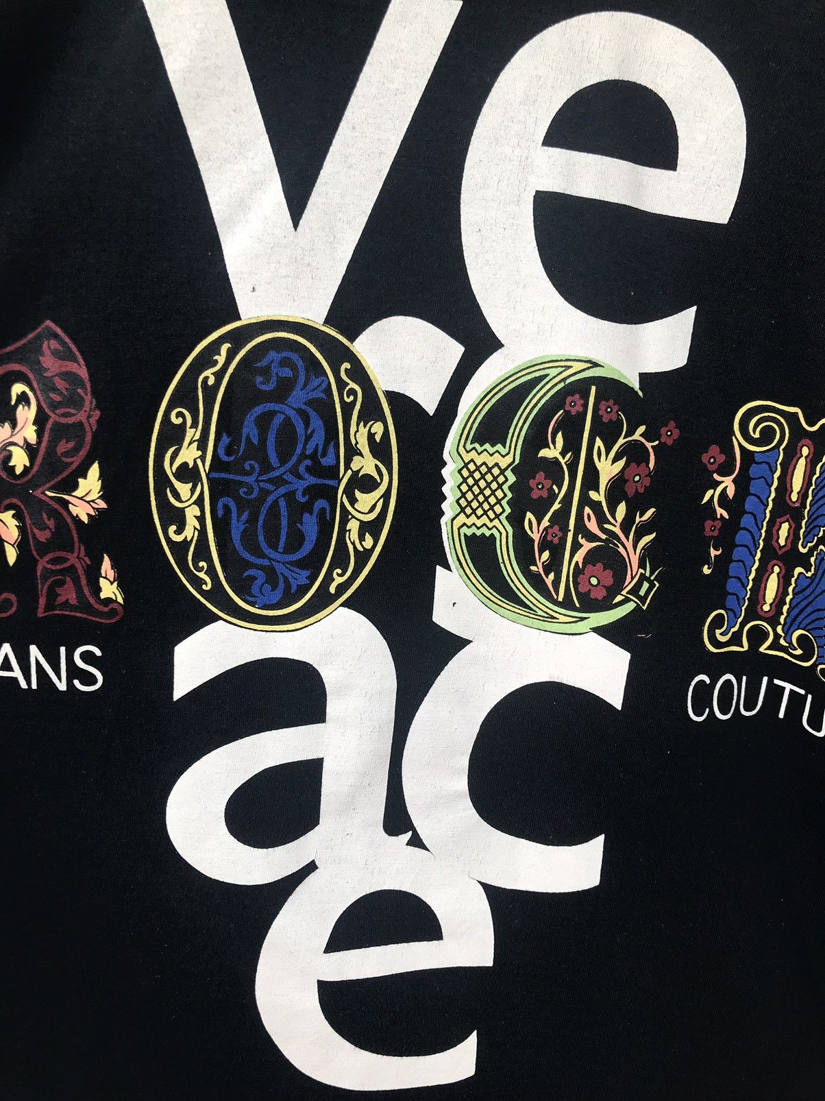 Designer × Versace × Vintage Vintage Versace Spell Out Logo Long Sleeve Shirt Size US L / EU 52-54 / 3 - 4 Thumbnail