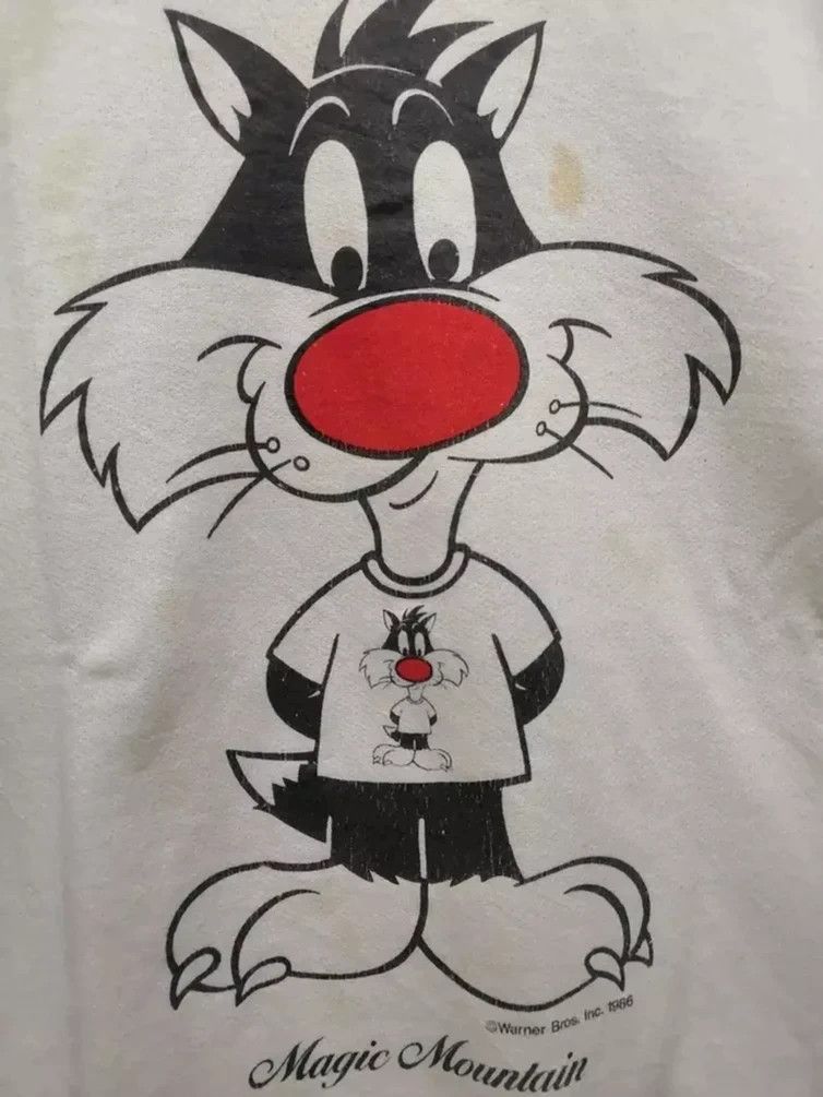 Cartoon Network Vintage 80s Sylvester Looney toons Sweatshirt Warne Bros Size US M / EU 48-50 / 2 - 1 Thumbnail