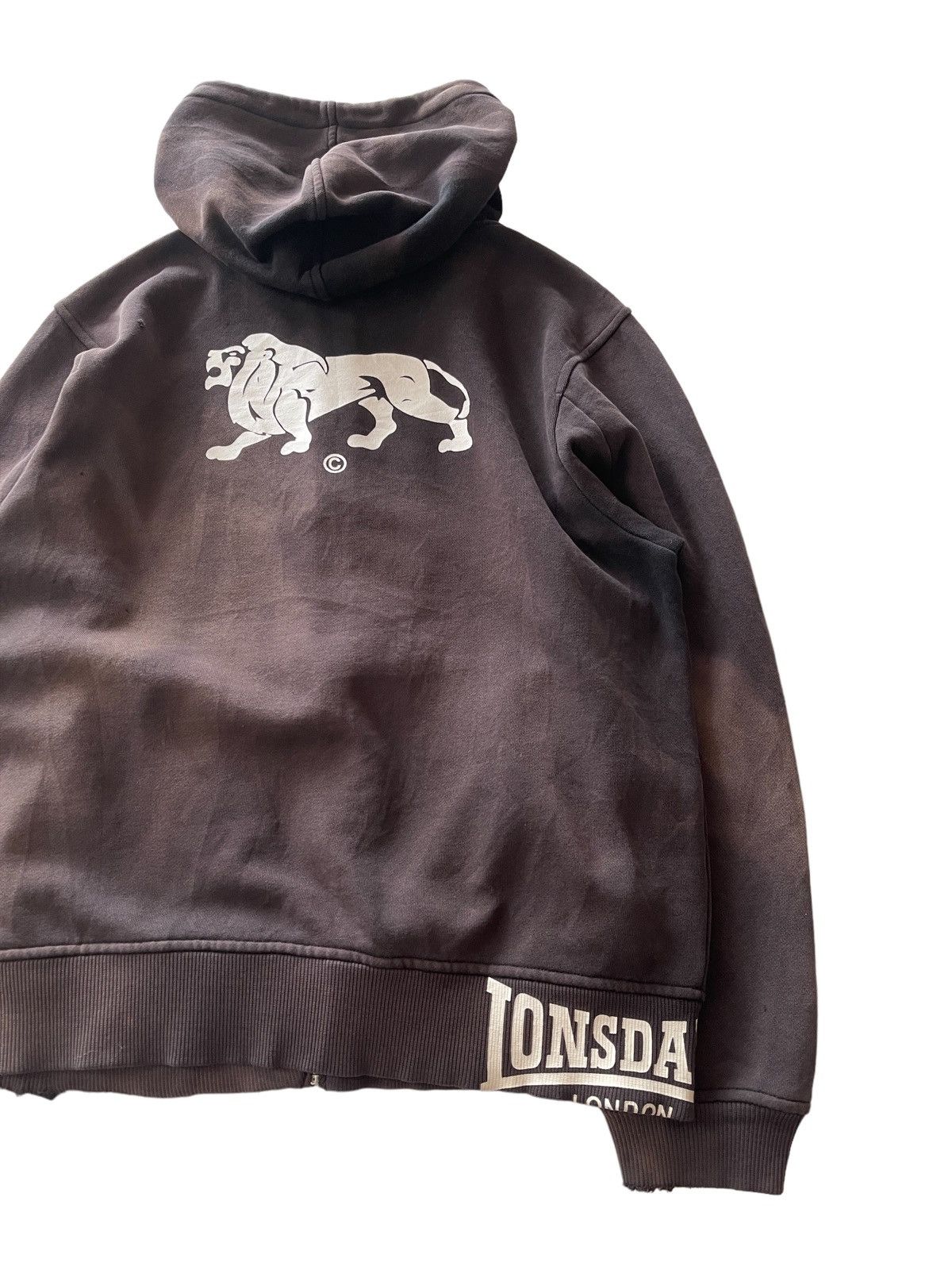 Lonsdale Distressed Faded Black Hoodies Size US M / EU 48-50 / 2 - 6 Thumbnail
