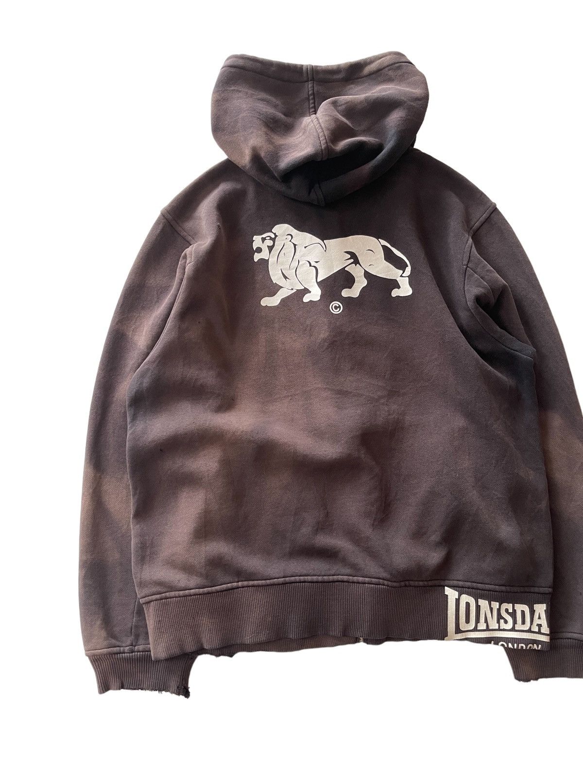 Lonsdale Distressed Faded Black Hoodies Size US M / EU 48-50 / 2 - 7 Thumbnail