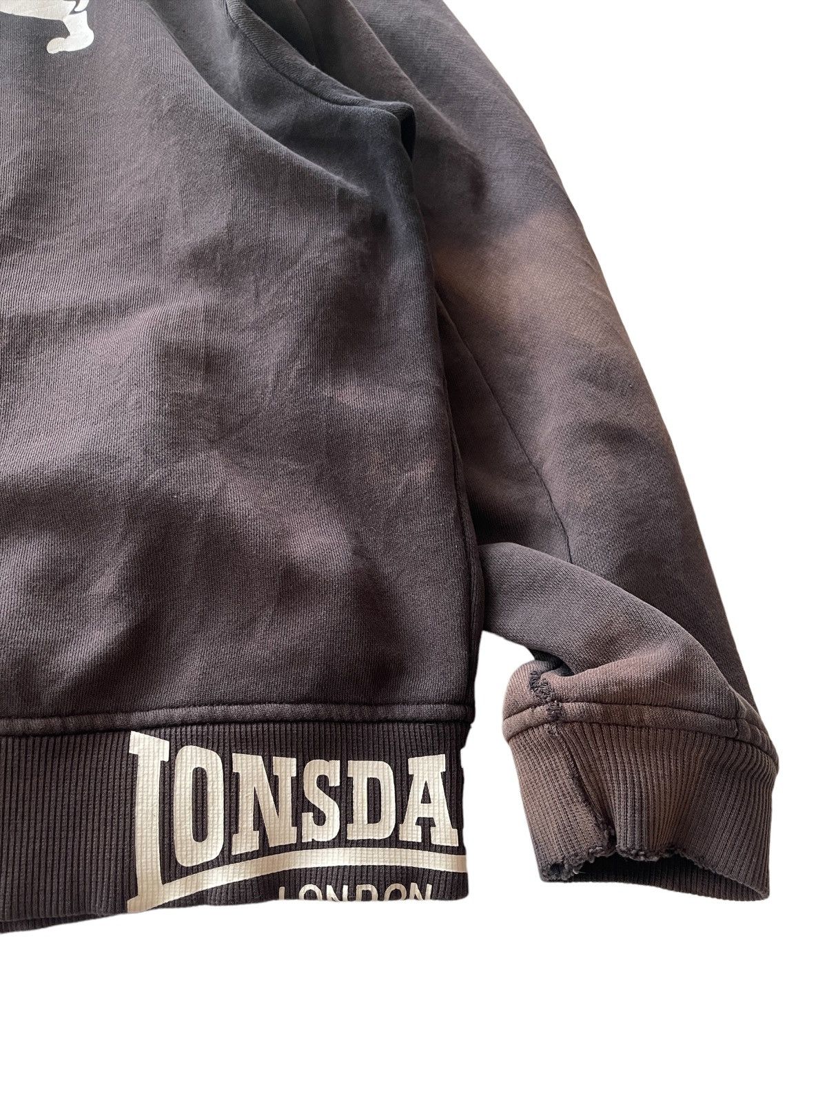 Lonsdale Distressed Faded Black Hoodies Size US M / EU 48-50 / 2 - 8 Thumbnail