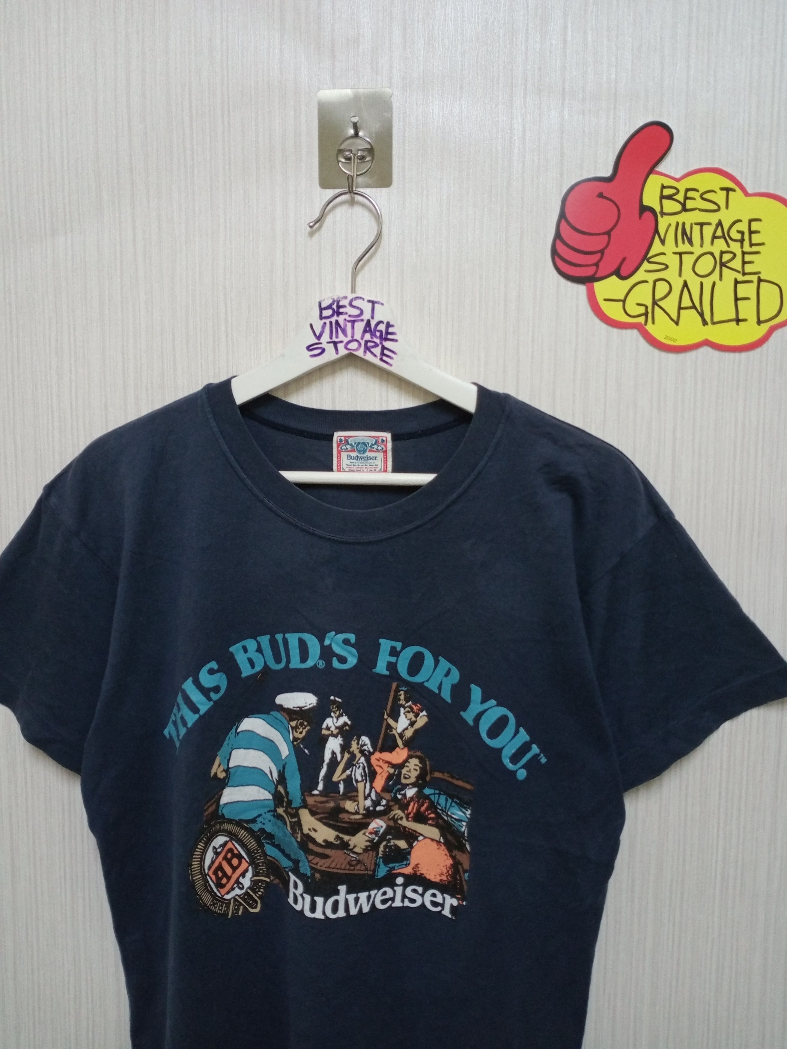 Budweiser Vintage Budweiser Tshirt This Bud's For You Size US M / EU 48-50 / 2 - 2 Thumbnail