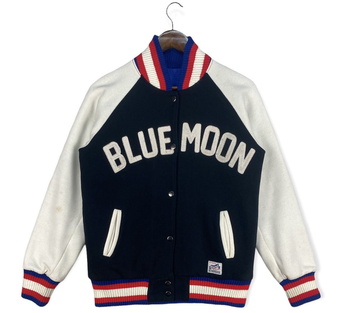 Japanese Brand Blue Moon Surf Style Varsity Jacket Size US S / EU 44-46 / 1 - 1 Thumbnail