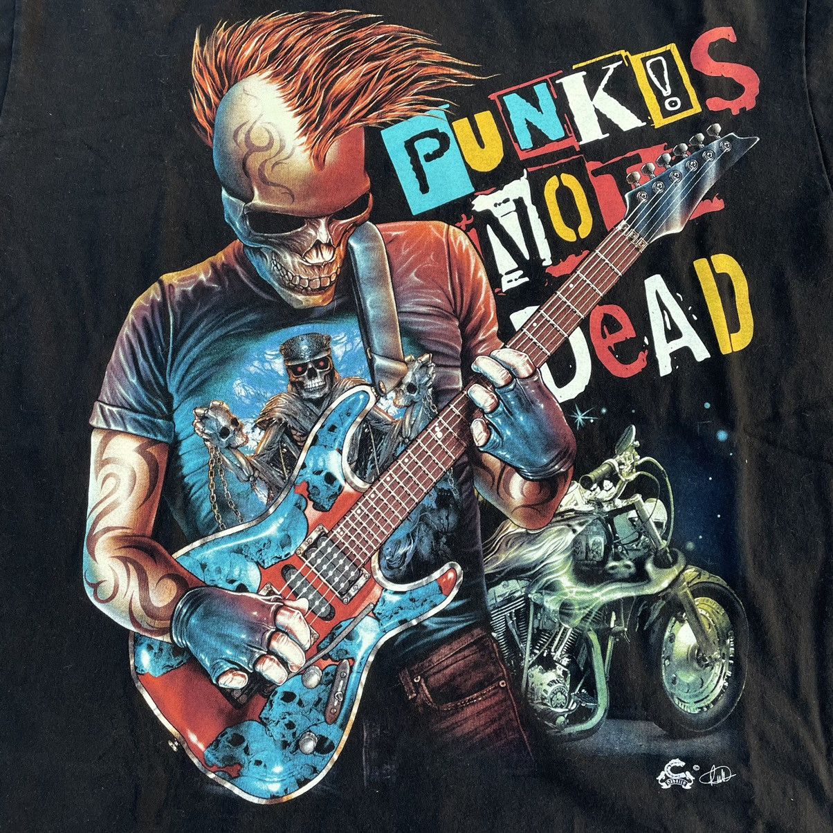 Vintage Vintage Y2K Punk Not Dead Face Horror Tee Rock Streetwear Size US M / EU 48-50 / 2 - 4 Thumbnail