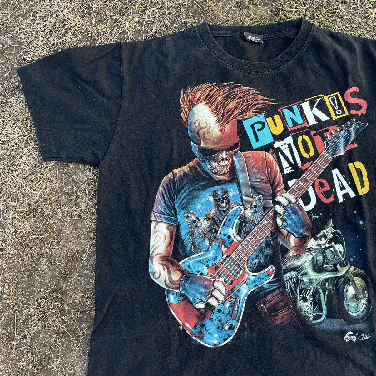 Vintage Vintage Y2K Punk Not Dead Face Horror Tee Rock Streetwear Size US M / EU 48-50 / 2 - 3 Thumbnail