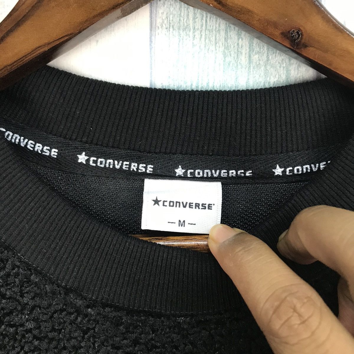 Converse Vintage Converse All Star Deep Pile Fleece Sweatshirt Size US M / EU 48-50 / 2 - 5 Thumbnail