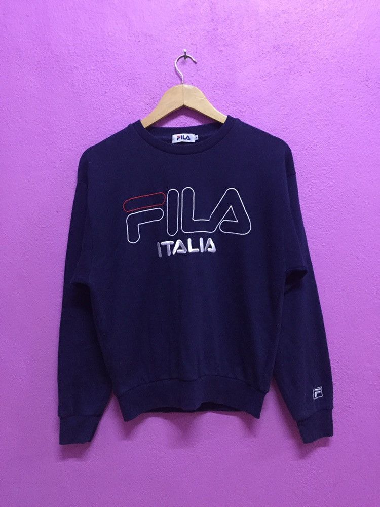 Fila Vintage 90's Fila Italia Sweatshirts Size US M / EU 48-50 / 2 - 1 Thumbnail