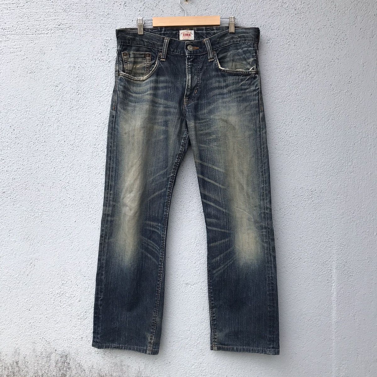 Edwin Vintage Edwin Denim Earth Tones Distressed Jeans Size US 34 / EU 50 - 1 Thumbnail