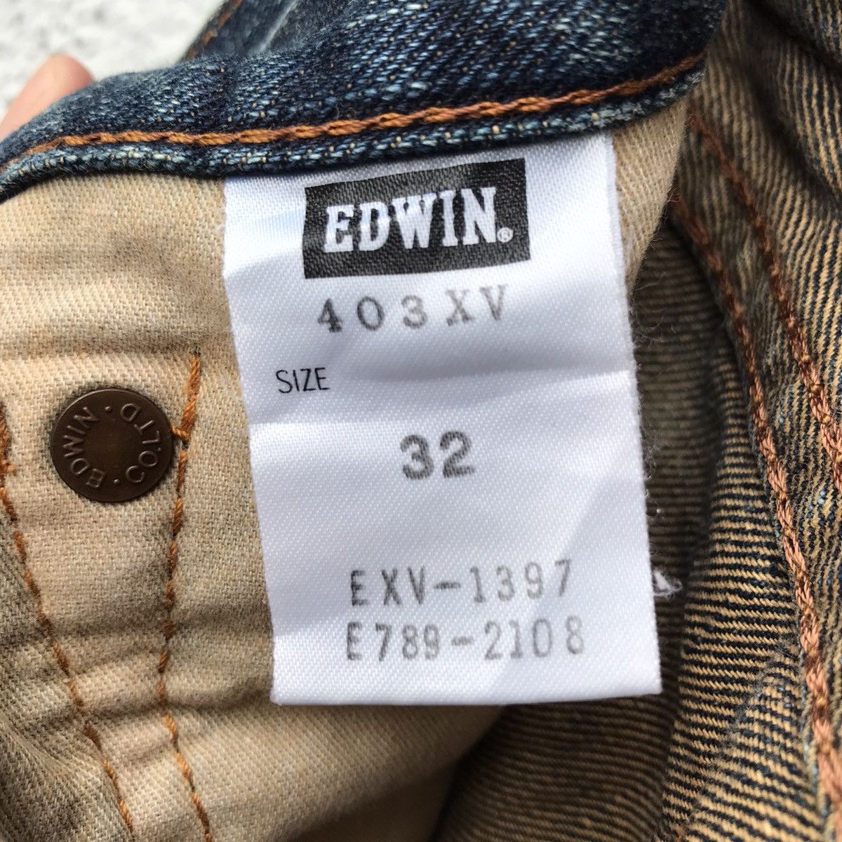 Edwin Vintage Edwin Denim Earth Tones Distressed Jeans Size US 34 / EU 50 - 11 Thumbnail