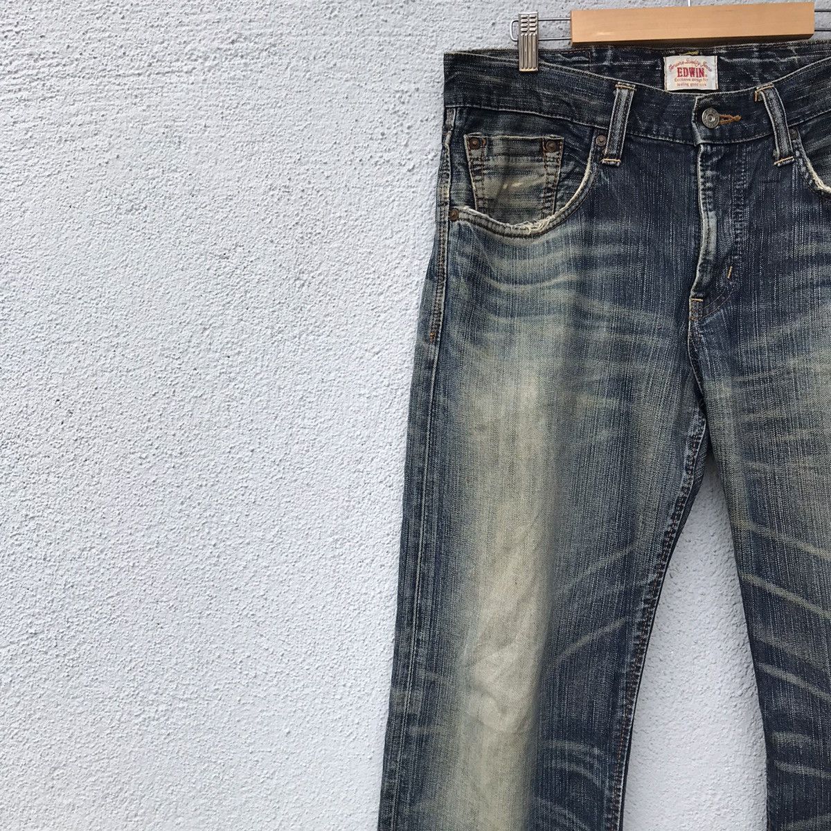 Edwin Vintage Edwin Denim Earth Tones Distressed Jeans Size US 34 / EU 50 - 4 Thumbnail