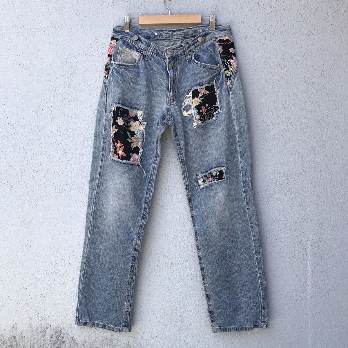 Vintage Japanese Brand Patchwork Denim Jeans Pants