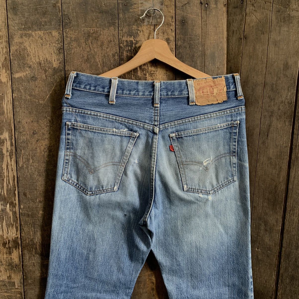 Levi's Vintage Clothing Vtg Levis 517 Rindem Button 2 Talon Distressed Denim Jeans Size US 32 / EU 48 - 13 Thumbnail