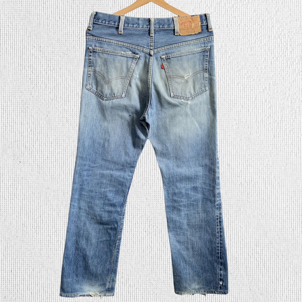 Levi's Vintage Clothing Vtg Levis 517 Rindem Button 2 Talon Distressed Denim Jeans Size US 32 / EU 48 - 2 Thumbnail