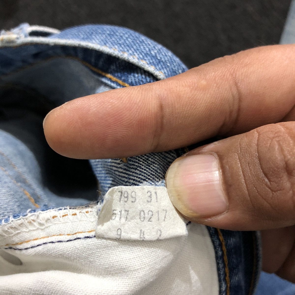 Levi's Vintage Clothing Vtg Levis 517 Rindem Button 2 Talon Distressed Denim Jeans Size US 32 / EU 48 - 6 Thumbnail