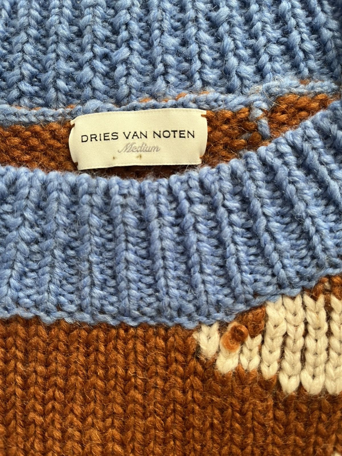Dries Van Noten FW20 Manolo Sweater - Intarsia Wool Size US M / EU 48-50 / 2 - 5 Thumbnail