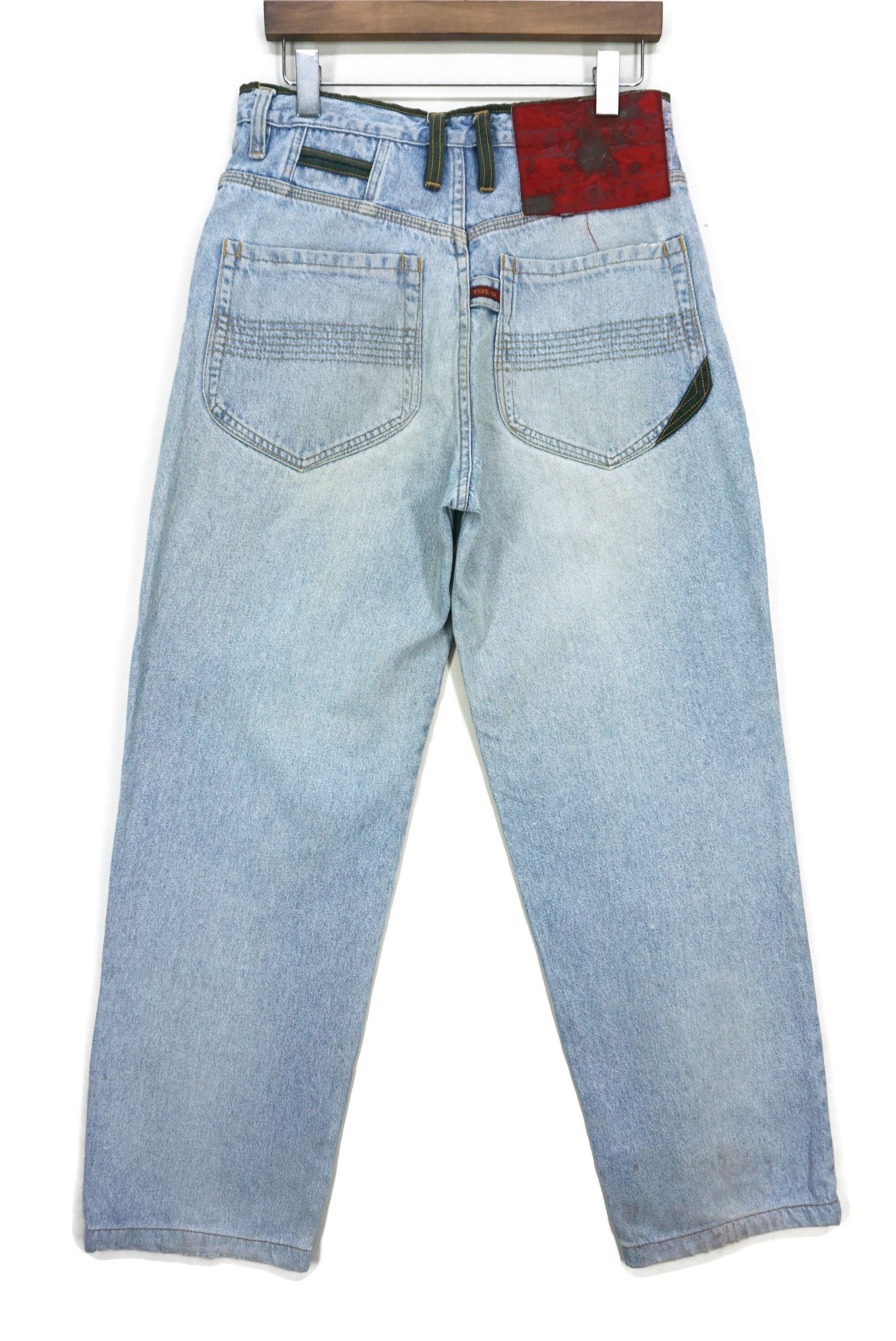 80s Hip Hop Skateboards Distressed Jeans Pants