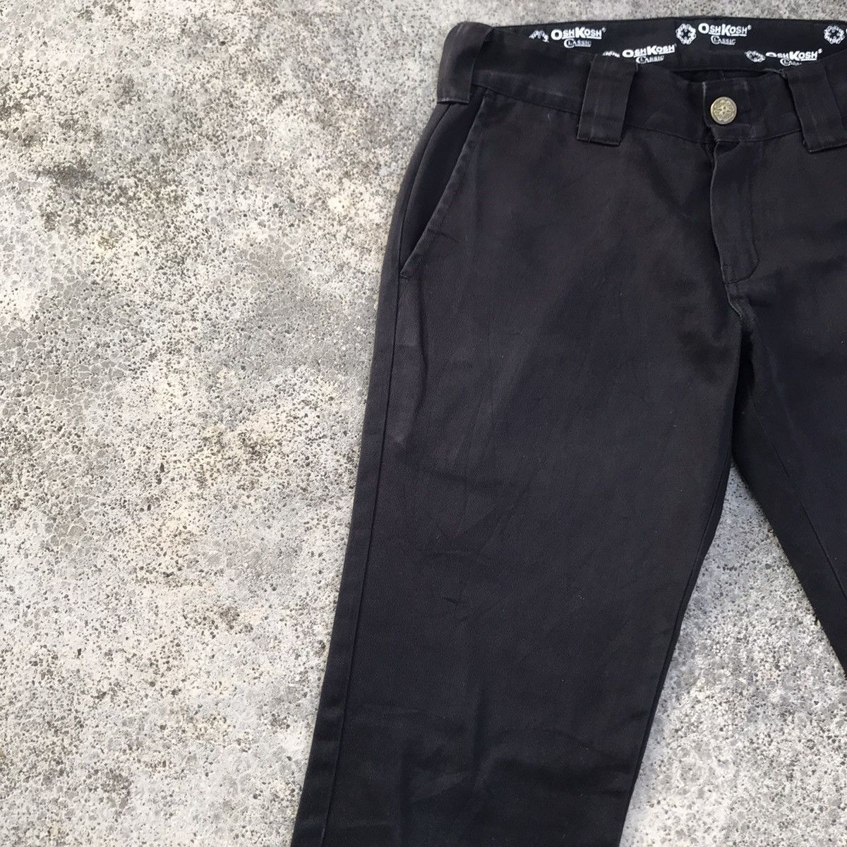 Japanese Brand Vintage OSHKOSH Classic 30x33 Trousers Black Pants Size US 30 / EU 46 - 4 Thumbnail