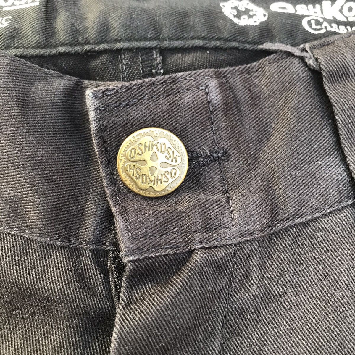 Japanese Brand Vintage OSHKOSH Classic 30x33 Trousers Black Pants Size US 30 / EU 46 - 6 Thumbnail