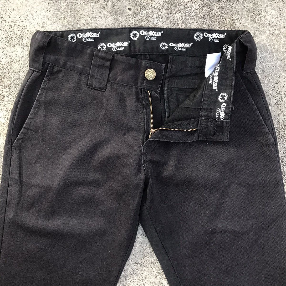 Japanese Brand Vintage OSHKOSH Classic 30x33 Trousers Black Pants Size US 30 / EU 46 - 7 Thumbnail