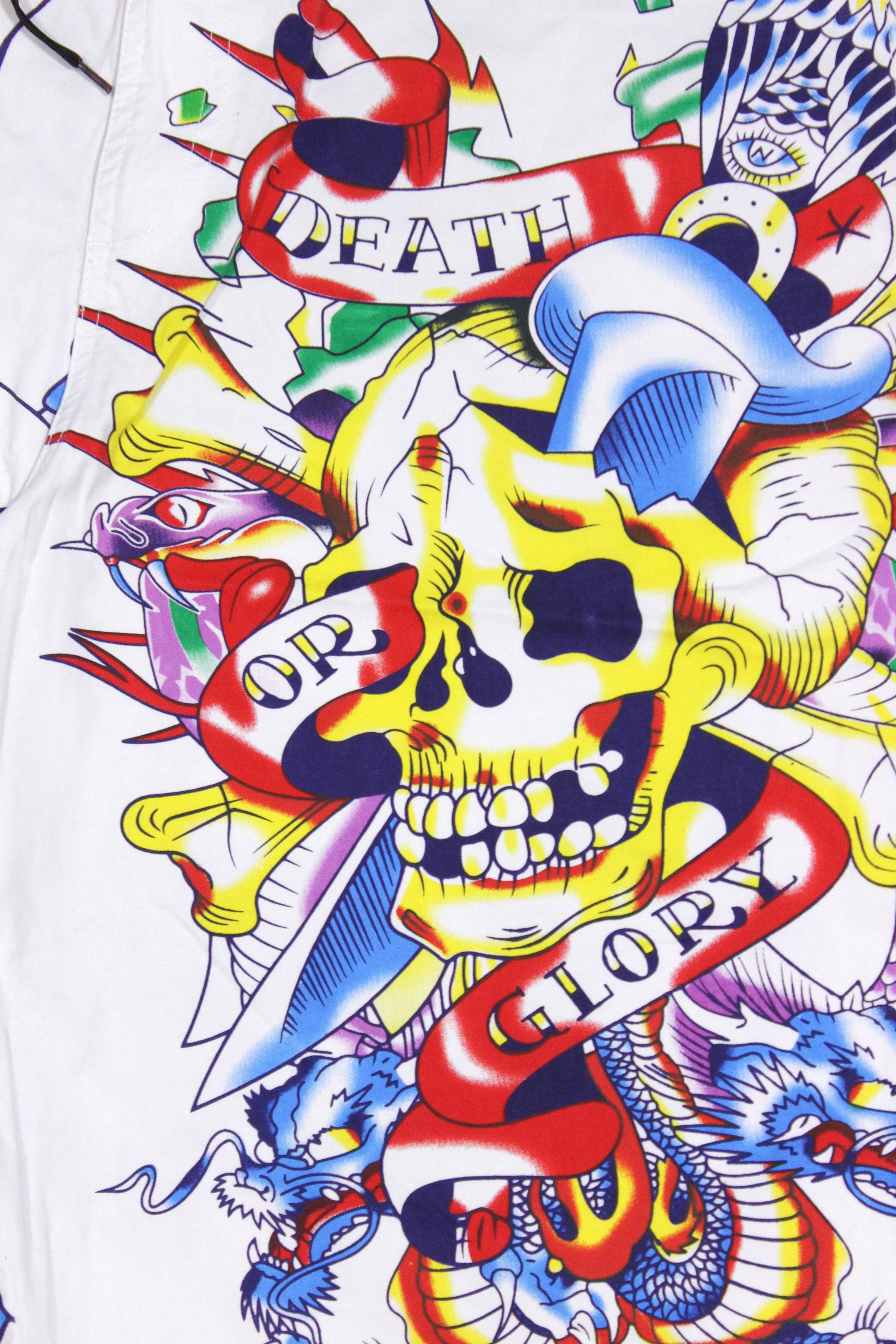 Christian Audigier Y2K Big Logo Skull Swim Shorts Vintage Size US 34 / EU 50 - 5 Thumbnail