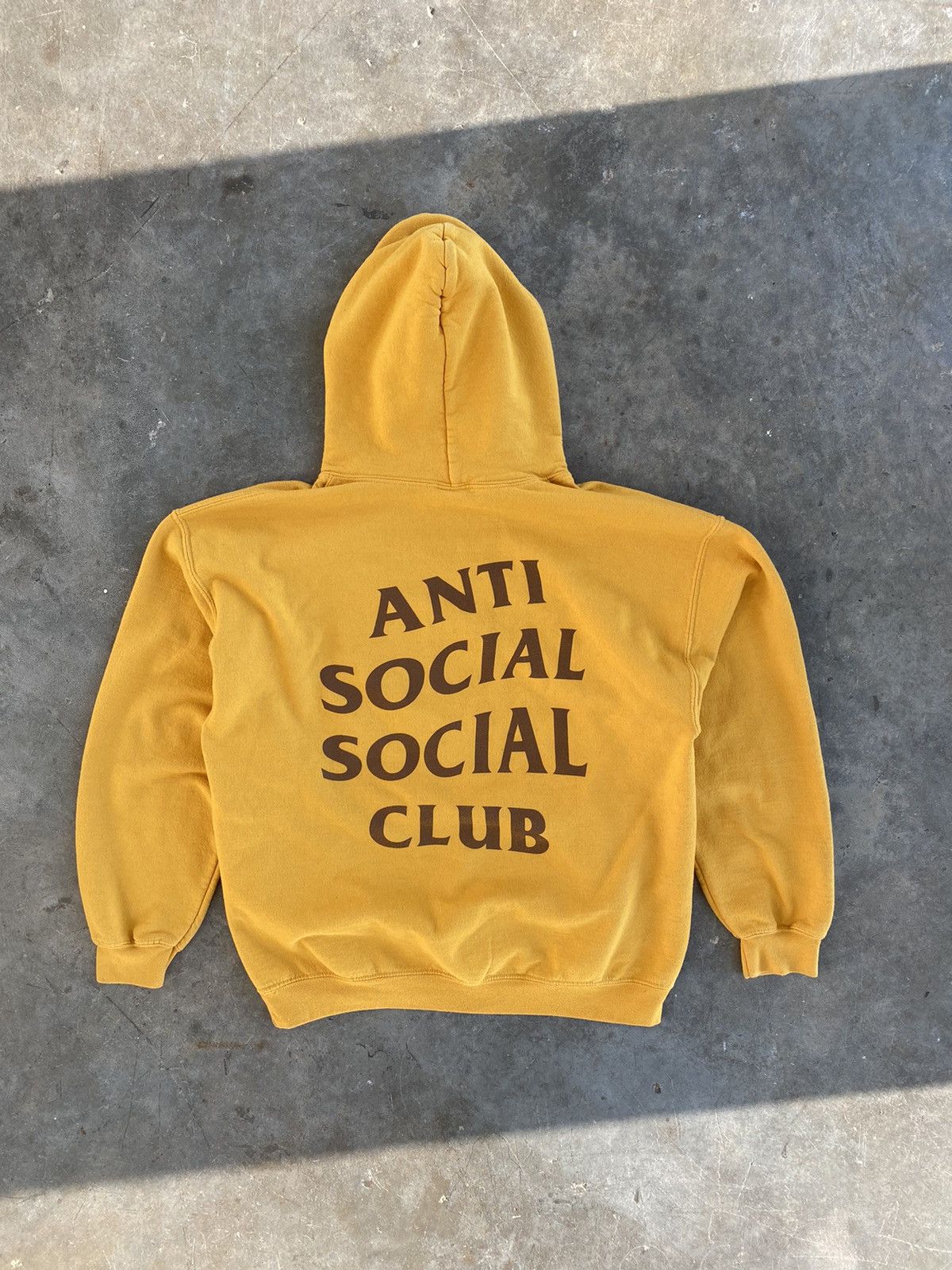 image of Anti Social Social Club X Ups G - Wagon Hoodie Yellow, Men's (Size Large)