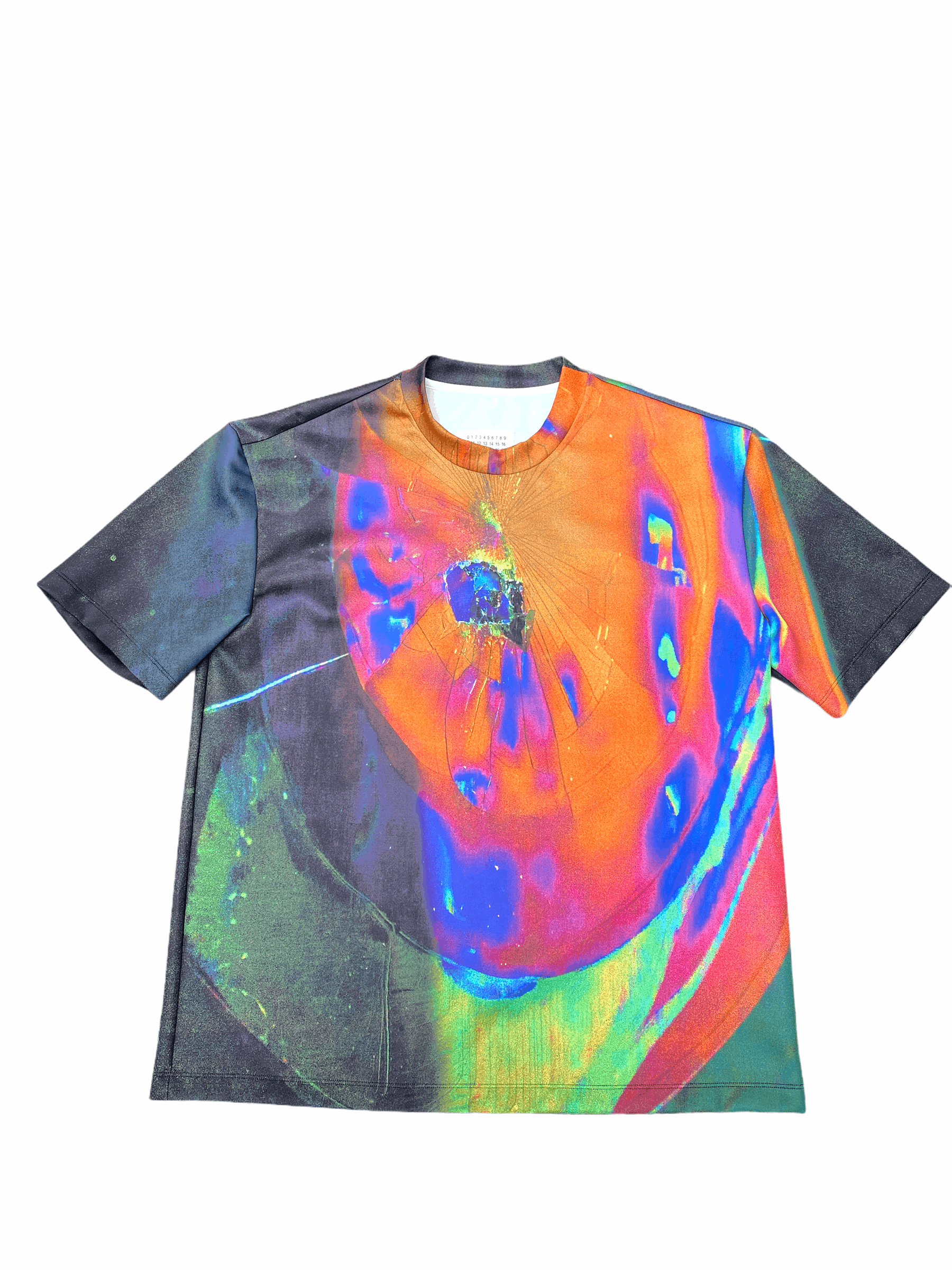 image of Maison Margiela S/s 2020 Oversized Galaxy Neoprene Sweater in Black, Men's (Size Medium)