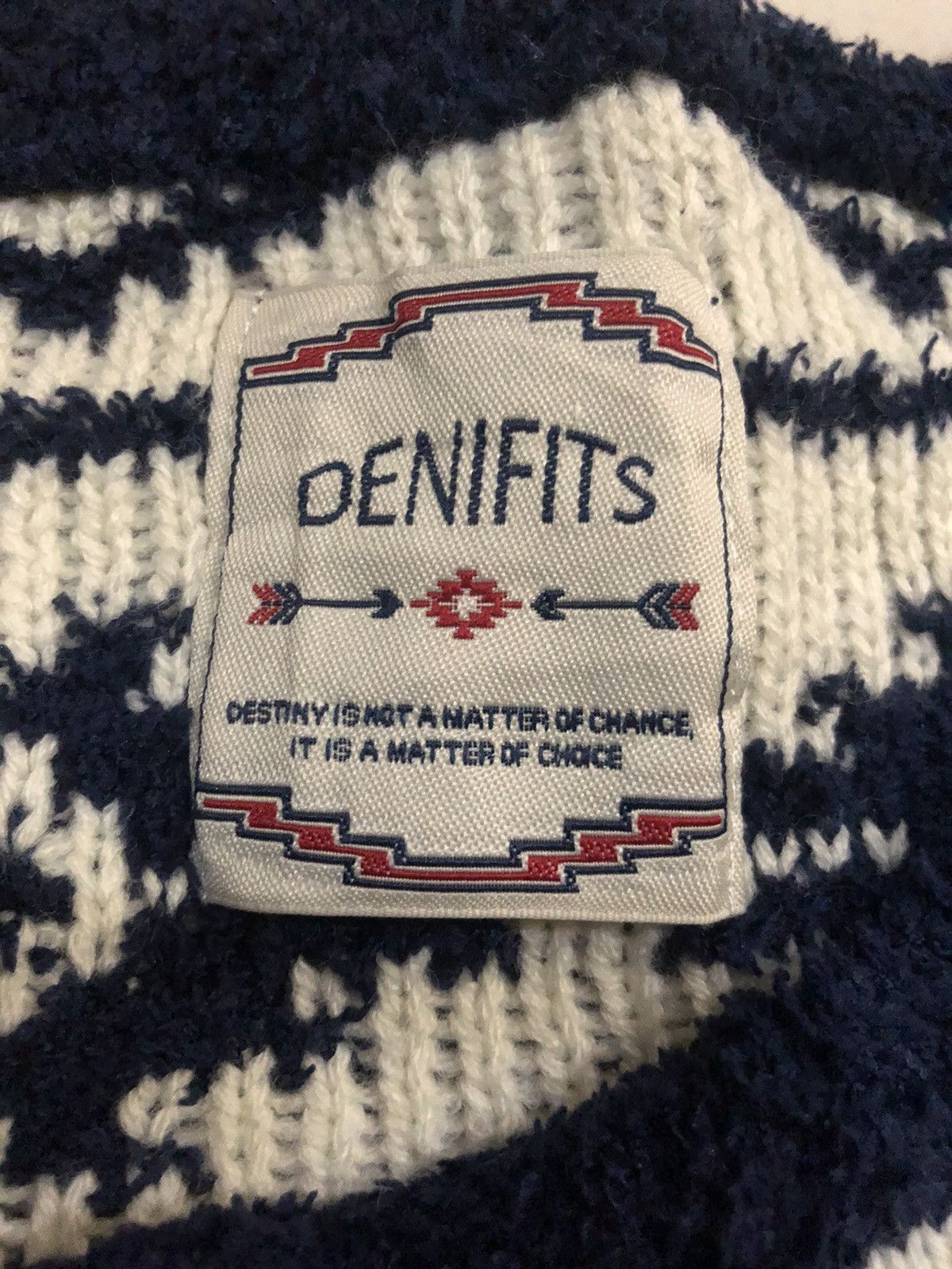 Japanese Brand × Vintage VINTAGE Knitwear DENIFITS Rare design sherpa size M Size US M / EU 48-50 / 2 - 5 Thumbnail