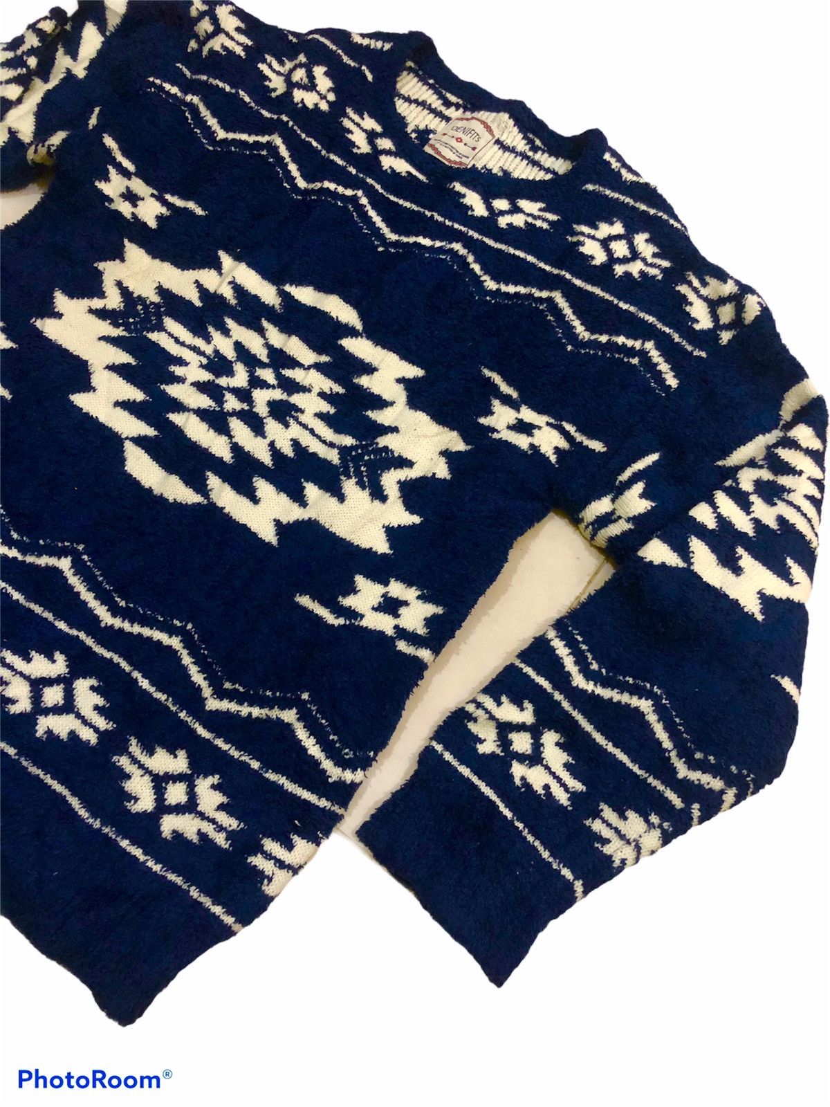 Japanese Brand × Vintage VINTAGE Knitwear DENIFITS Rare design sherpa size M Size US M / EU 48-50 / 2 - 3 Thumbnail