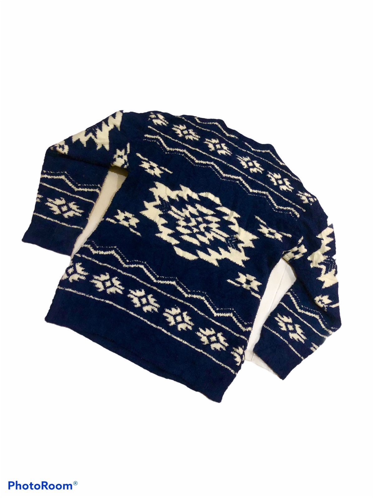 Japanese Brand × Vintage VINTAGE Knitwear DENIFITS Rare design sherpa size M Size US M / EU 48-50 / 2 - 2 Thumbnail