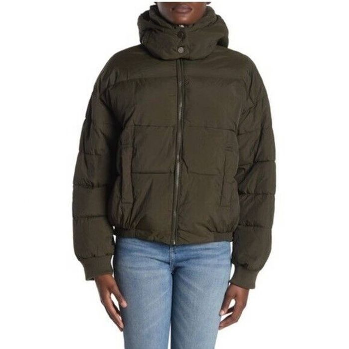 Lucky Brand Lucky Brand Women's Green Missy Short Puffer Jacket Size XL