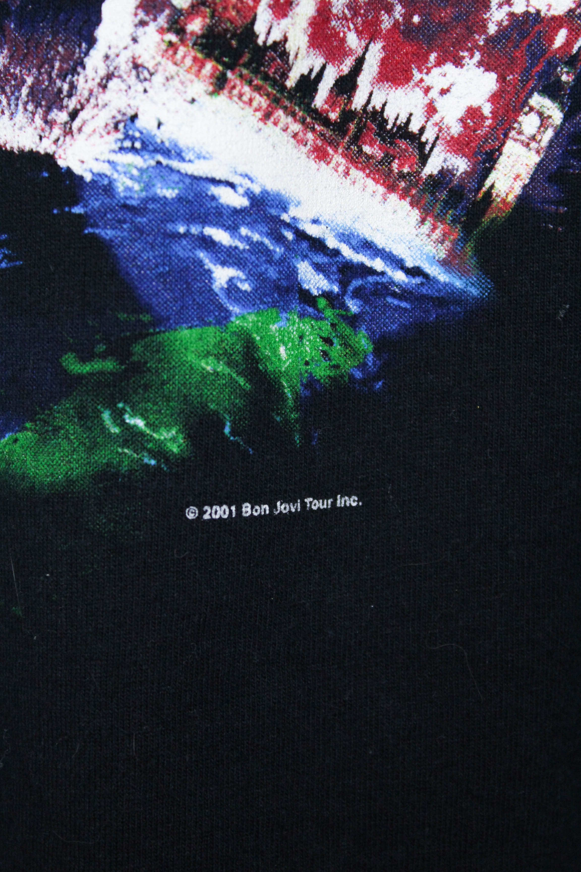 Band Tees Bon Jovi Four Wild Nights ©2001 Vintage 00s Band Tour Tee Size US XL / EU 56 / 4 - 5 Thumbnail
