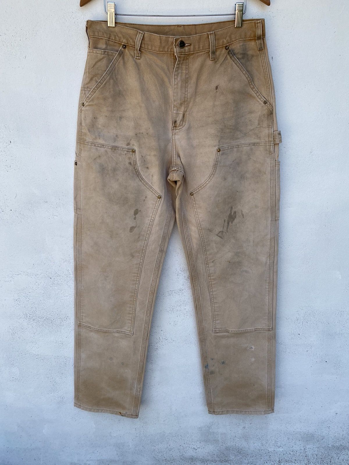 Carhartt × Vintage Vintage Carhartt Double knee canvas carpenter size 32 Size US 32 / EU 48 - 1 Thumbnail