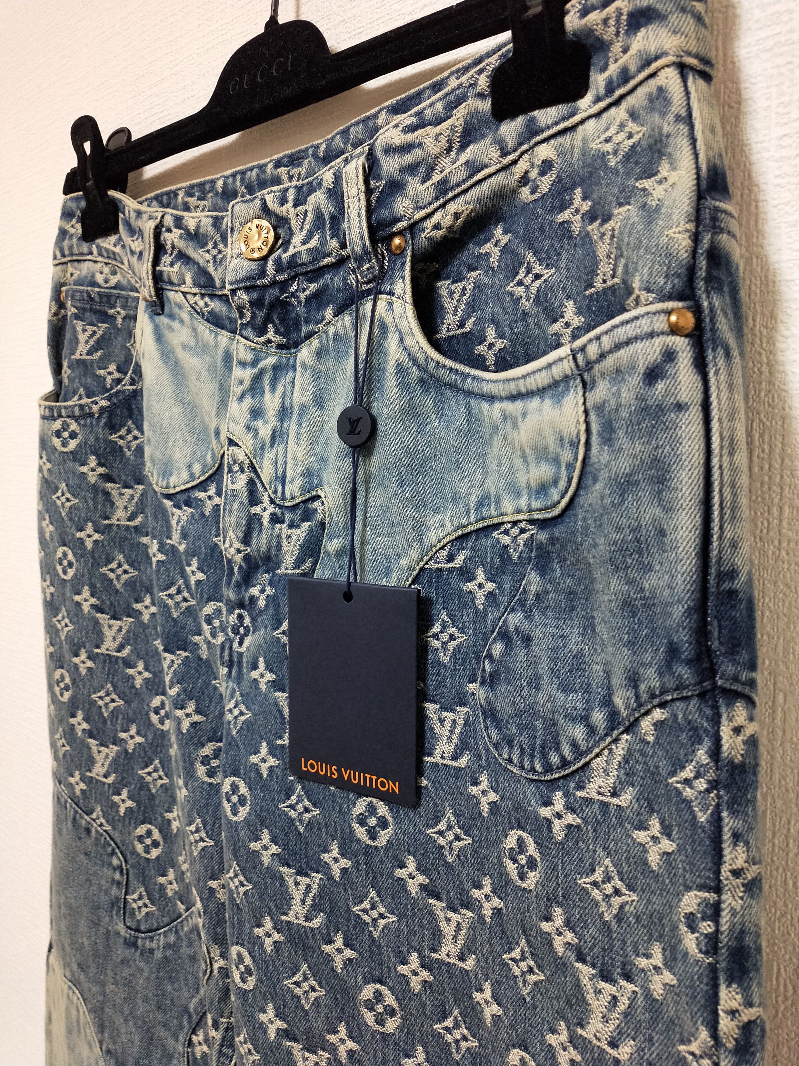 Louis Vuitton 'Human Made' Monogram Patchwork Denim Pants Size US 30 / EU 46 - 3 Thumbnail