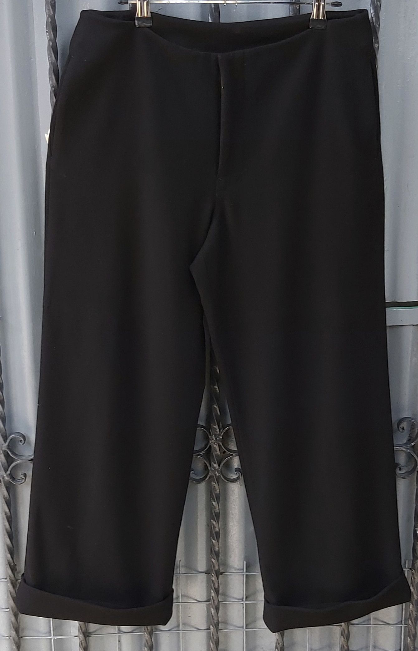 Yohji Yamamoto Yohji Yamamoto Cuffed Hem Wool Trousers Size 32" / US 10 / IT 46 - 2 Thumbnail