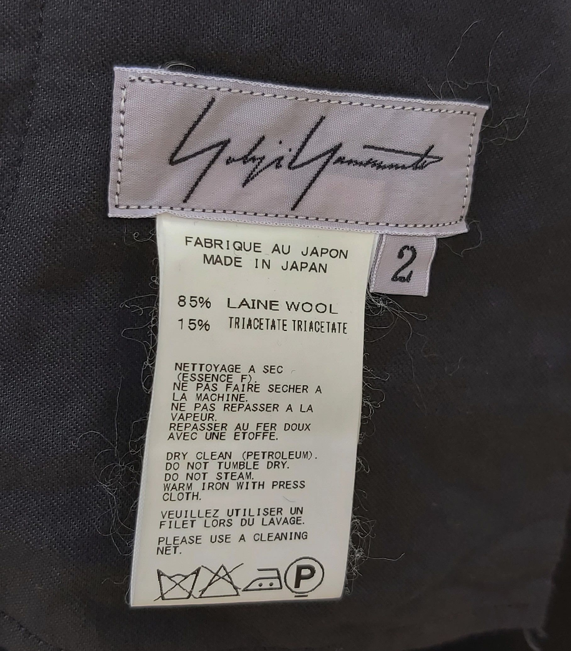 Yohji Yamamoto Yohji Yamamoto Cuffed Hem Wool Trousers Size 32" / US 10 / IT 46 - 7 Thumbnail