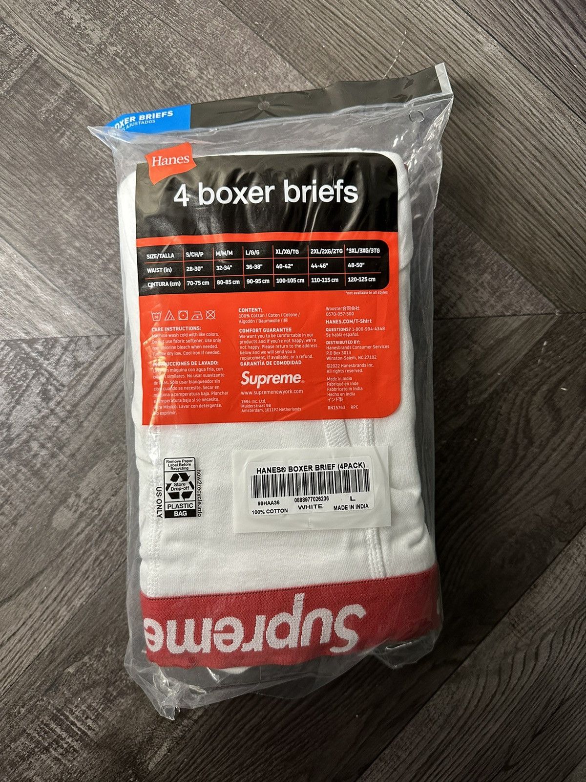 Supreme Supreme Hanes Boxers 4-Pack - L Size ONE SIZE - 2 Thumbnail