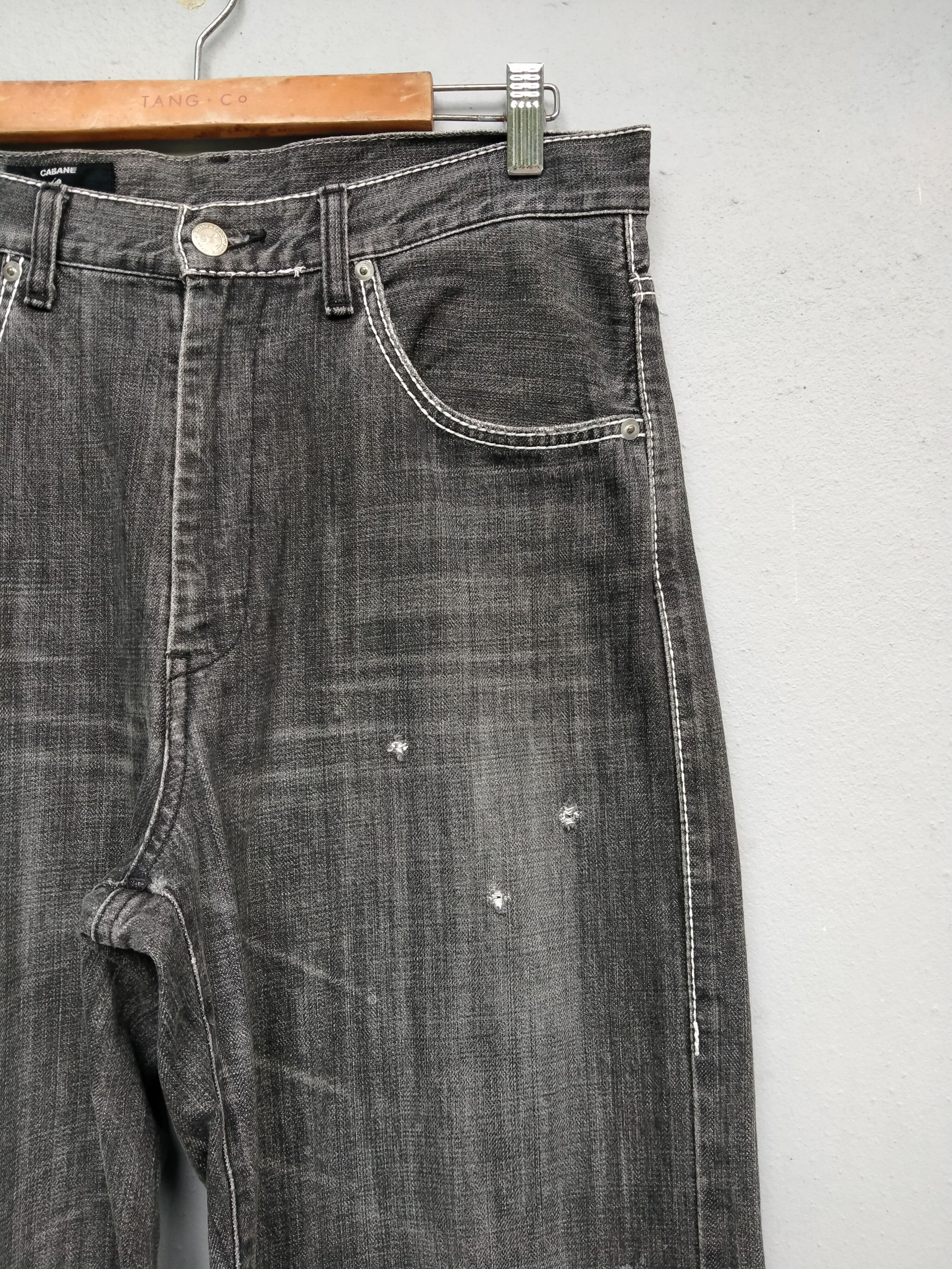 CABANE de ZUCCa Vintage Cabane de Zucca Distressed Denim Jeans Size US 32 / EU 48 - 9 Thumbnail