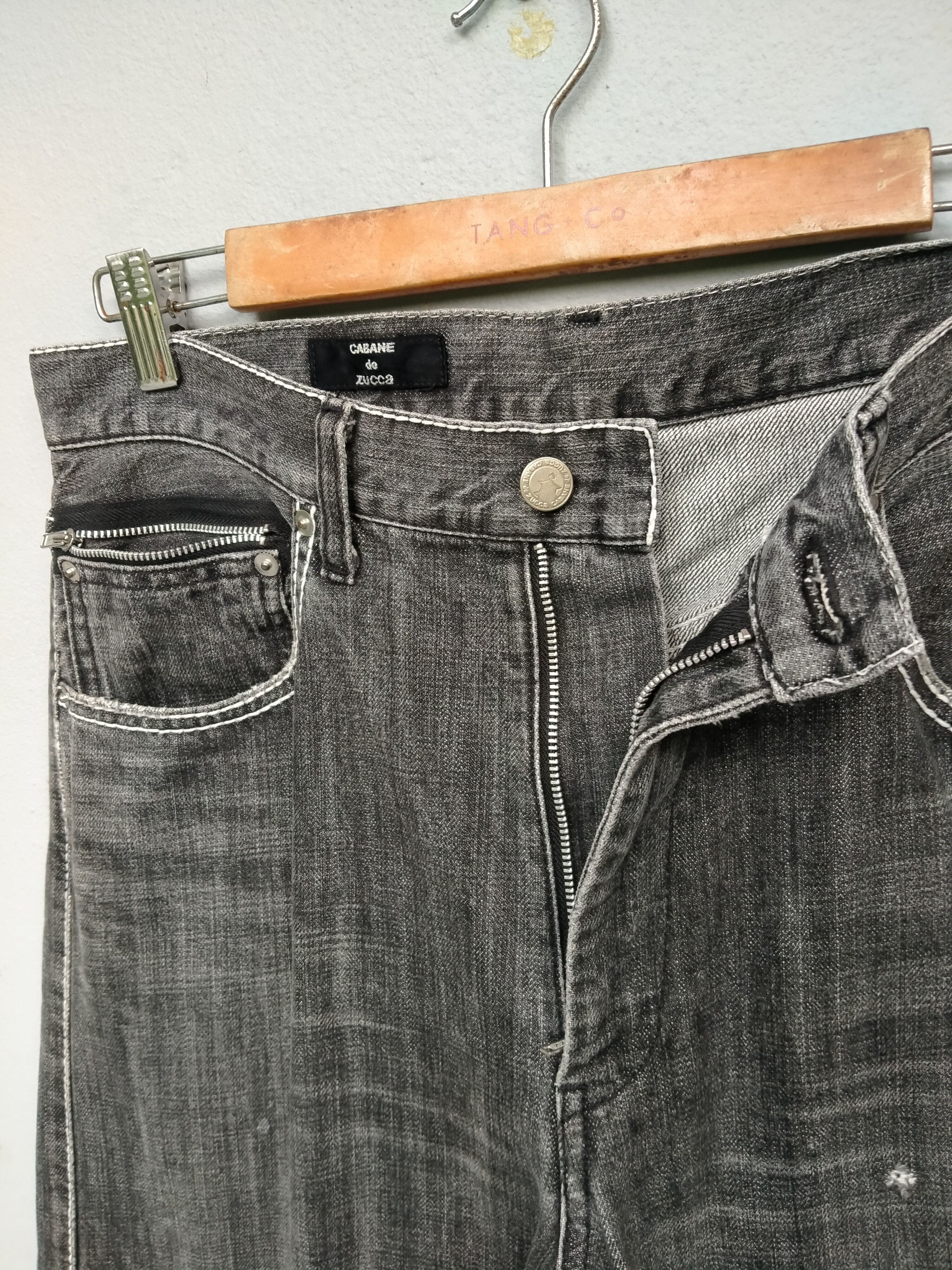 CABANE de ZUCCa Vintage Cabane de Zucca Distressed Denim Jeans Size US 32 / EU 48 - 2 Thumbnail