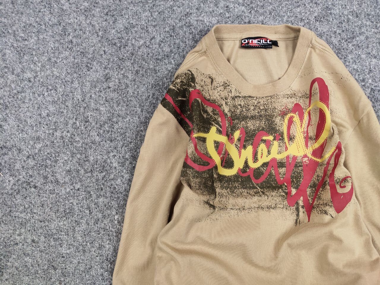 O'Neill Vintage 90's O'neill Logo Beige Light Long Sleeve Sweatshirt Size US M / EU 48-50 / 2 - 6 Thumbnail