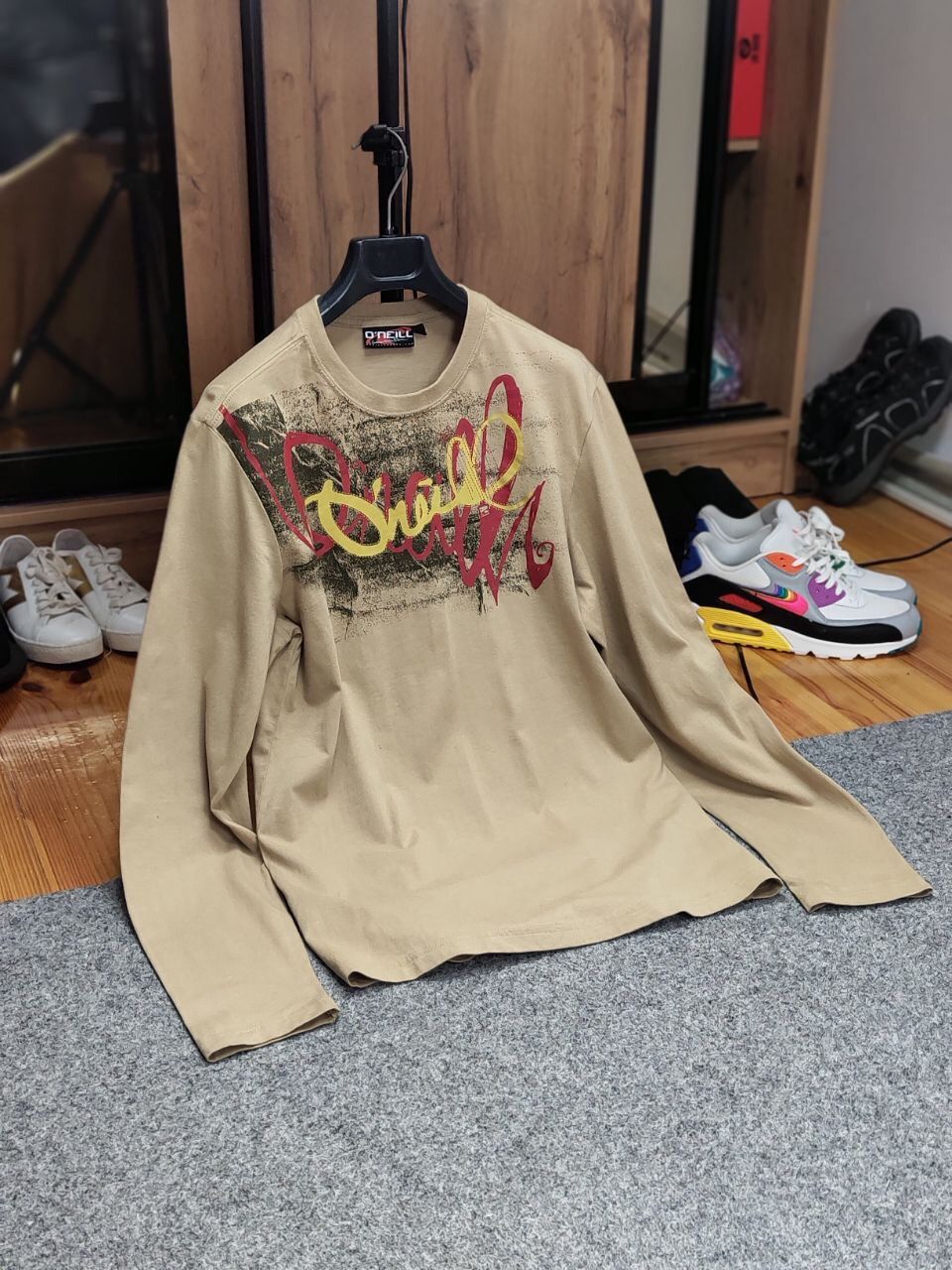 O'Neill Vintage 90's O'neill Logo Beige Light Long Sleeve Sweatshirt Size US M / EU 48-50 / 2 - 15 Thumbnail