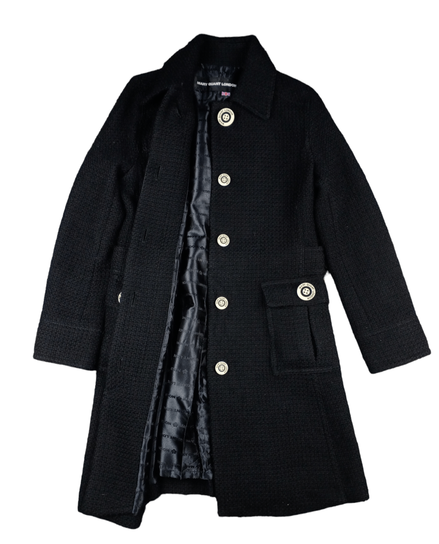 Japanese Brand 💥RARE💥Mary Quant London Wool Long Coat Jacket Size M / US 6-8 / IT 42-44 - 3 Thumbnail