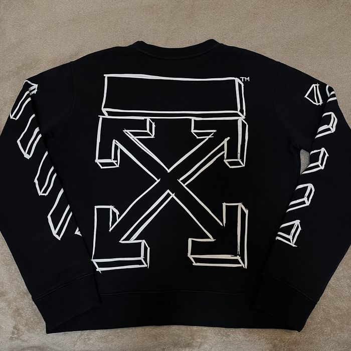 Black diagonal hot sale marker arrows sweatshirt