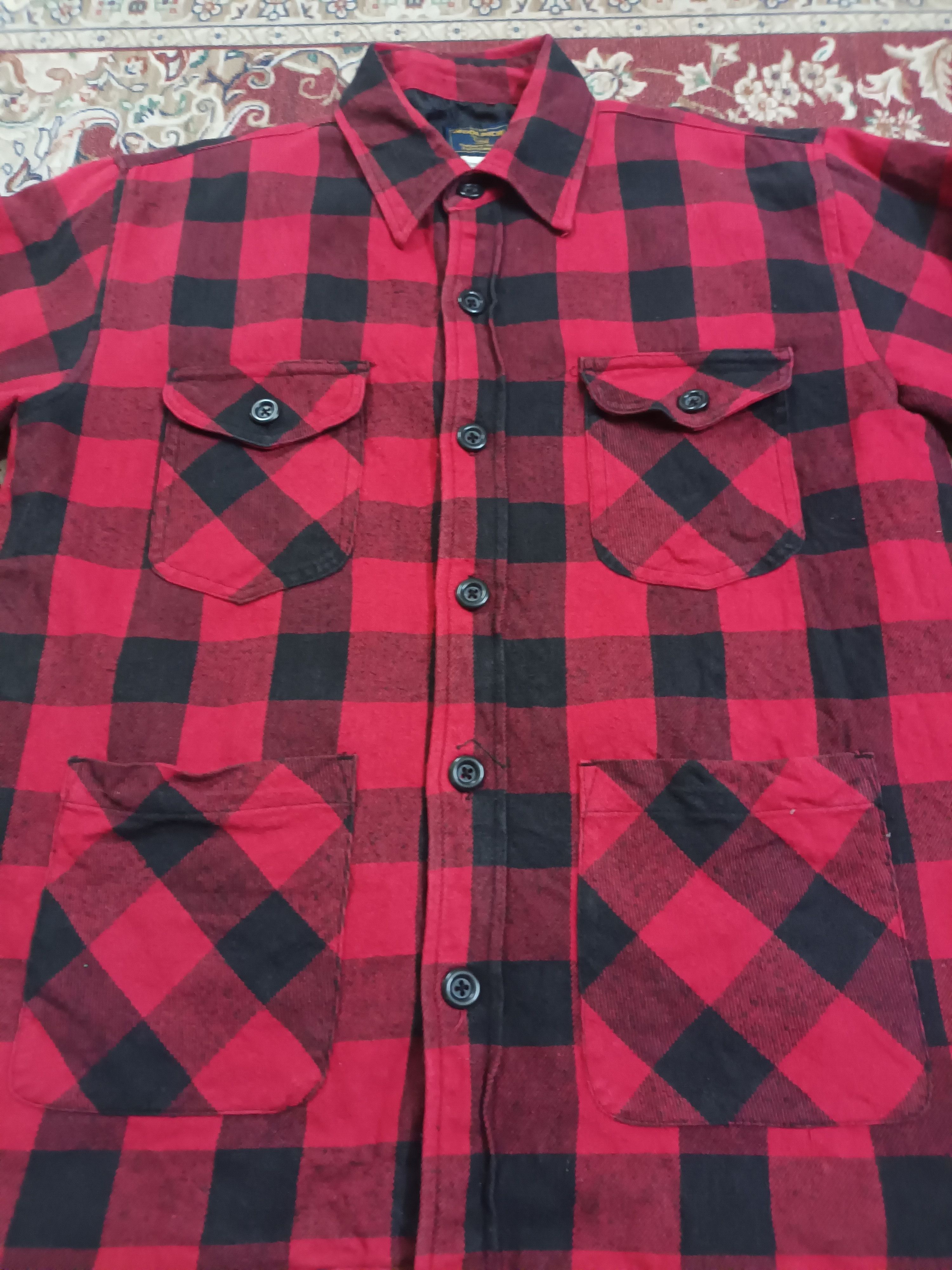 Flannel × Japanese Brand × Woolrich Woolen Mills 🔥 WOOLRICH BUTTON UP FLANNEL JACKET 🔥 Size US M / EU 48-50 / 2 - 9 Thumbnail